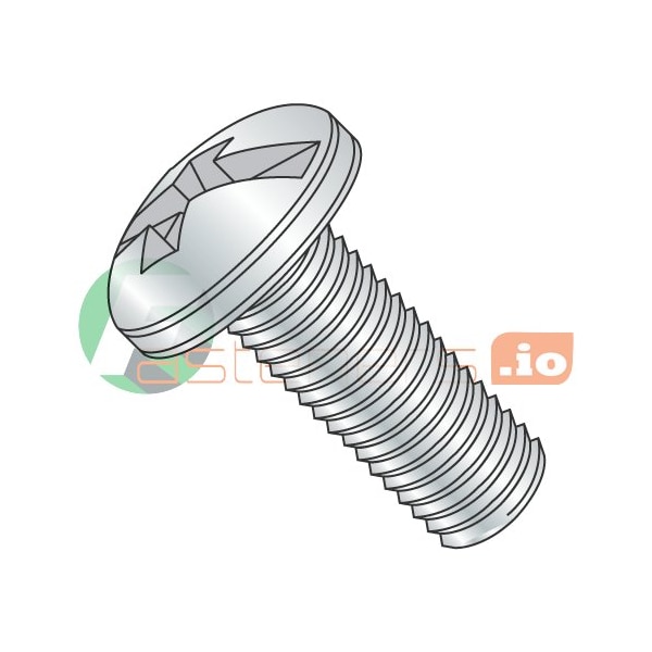 Newport Fasteners #8-32 x 1-1/8 in Combination Phillips/Slotted Pan Machine Screw, Zinc Plated Steel, 5000 PK 332513 - main